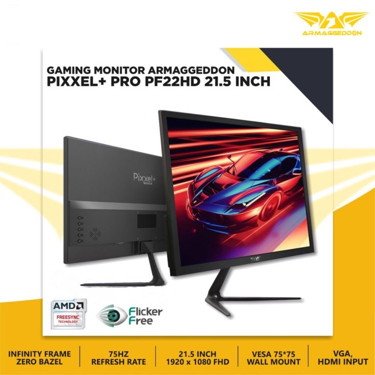 LED Monitor Gaming Armaggeddon Pixxel+ PRO PF22HD 21.5″ 75Hz HDMI - Mitrajual