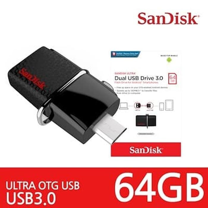 Flashdisk OTG Sandisk 64GB Ultra Dual Drive DD2 USB 3.0 - Mitrajual