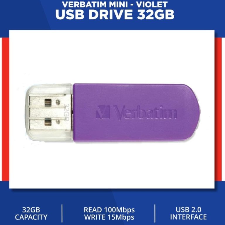 Verbatim Mini USB Drive 32GB – Violet - Mitrajual