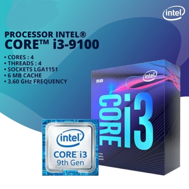 Processor Intel Core I3-9100 Box 3.60GHz LGA1151 - Mitrajual